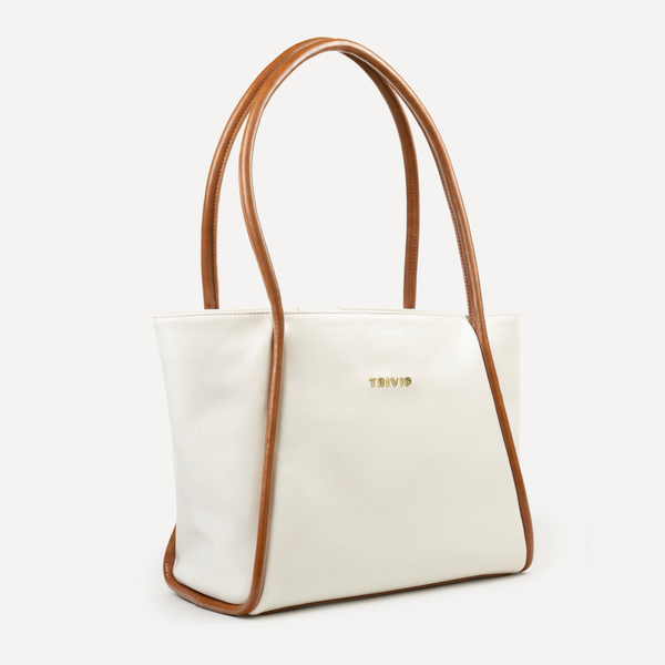 Cavalla Tote Warm White & Smoke